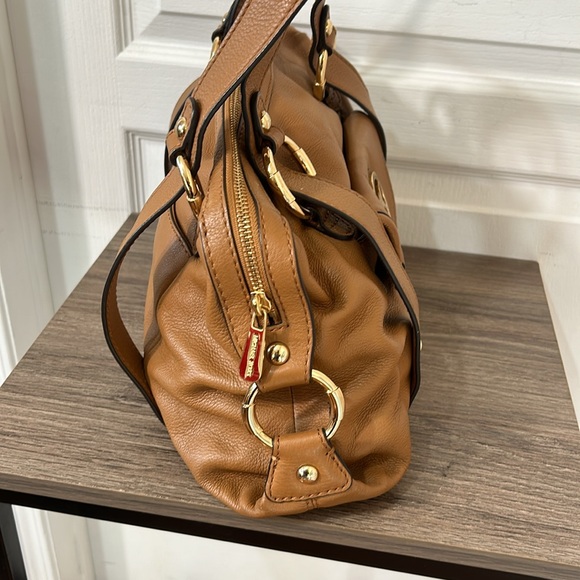 MICHAEL KORS FULTON BROWN PEBBLED LEATHER SHOULDER BAG - Picture 12 of 16